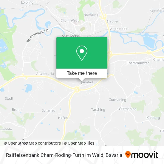 Карта Raiffeisenbank Cham-Roding-Furth im Wald