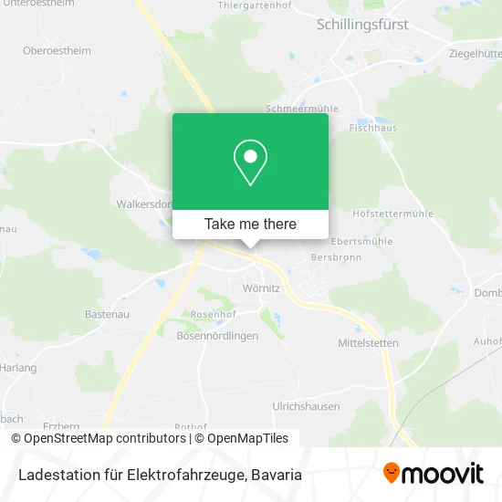 Карта Ladestation für Elektrofahrzeuge