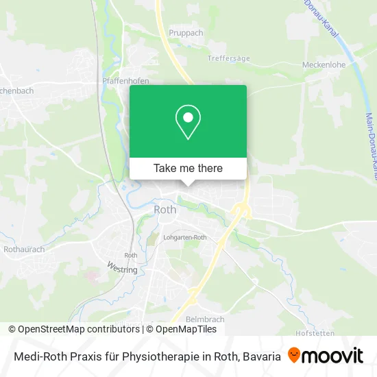 Карта Medi-Roth Praxis für Physiotherapie in Roth