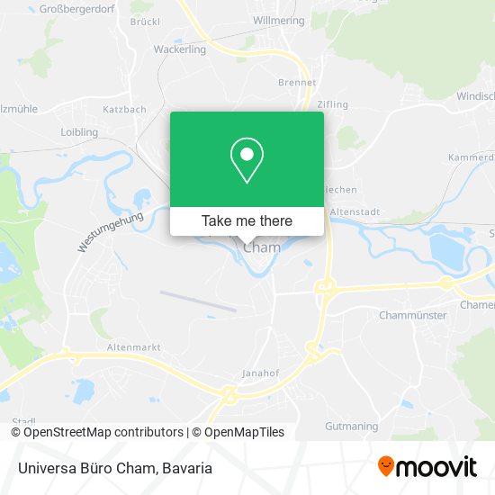 Universa Büro Cham map