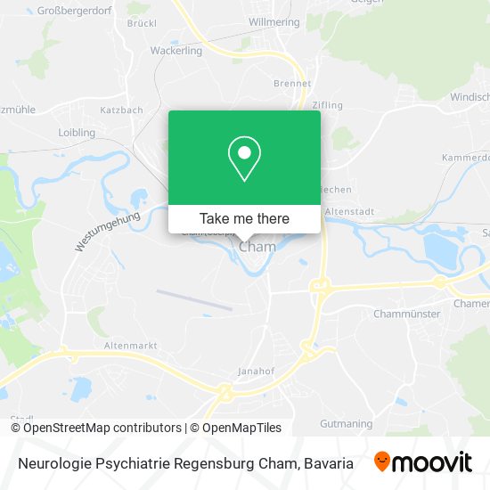 Neurologie Psychiatrie Regensburg Cham map