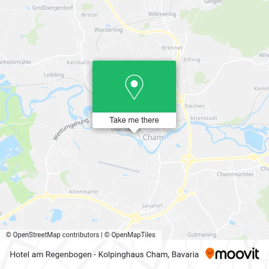 Hotel am Regenbogen - Kolpinghaus Cham map