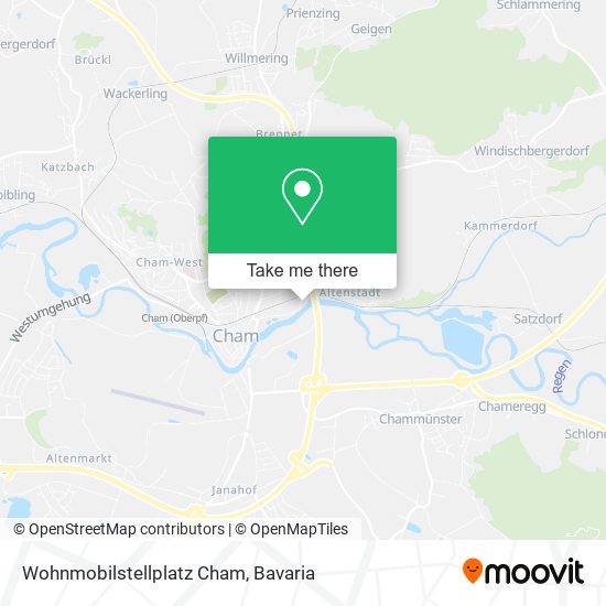Wohnmobilstellplatz Cham map
