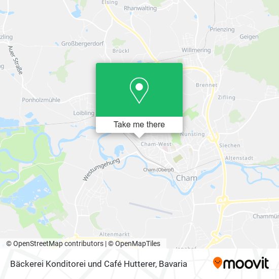 Bäckerei Konditorei und Café Hutterer map