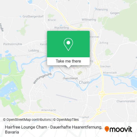 Hairfree Lounge Cham - Dauerhafte Haarentfernung map