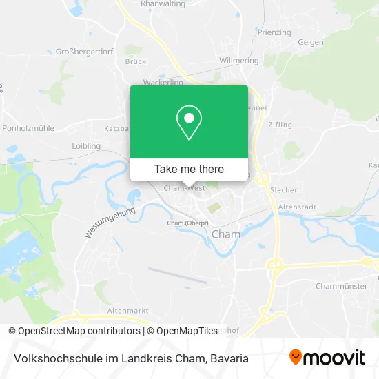 Карта Volkshochschule im Landkreis Cham