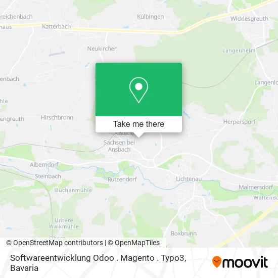 Карта Softwareentwicklung Odoo . Magento . Typo3