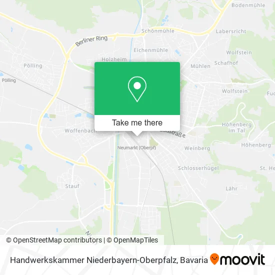 Карта Handwerkskammer Niederbayern-Oberpfalz