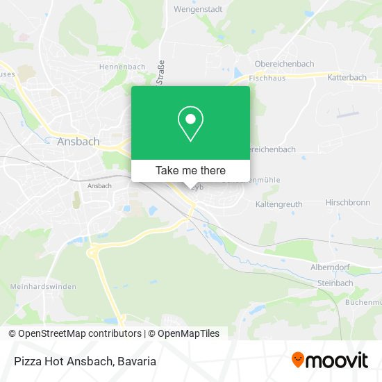 Pizza Hot Ansbach map