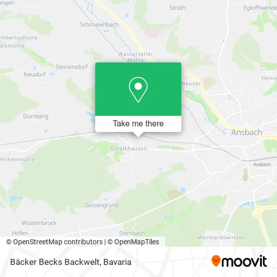 Карта Bäcker Becks Backwelt