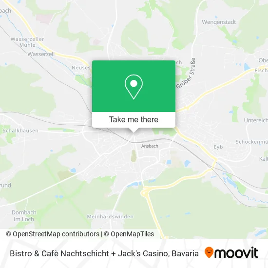 Карта Bistro & Cafè Nachtschicht + Jack's Casino