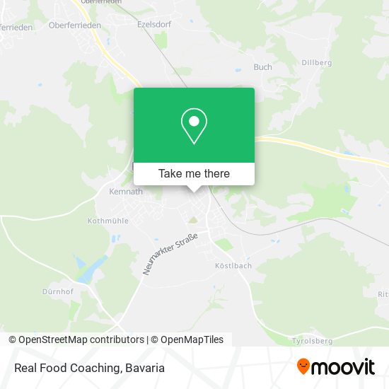 Real Food Coaching map