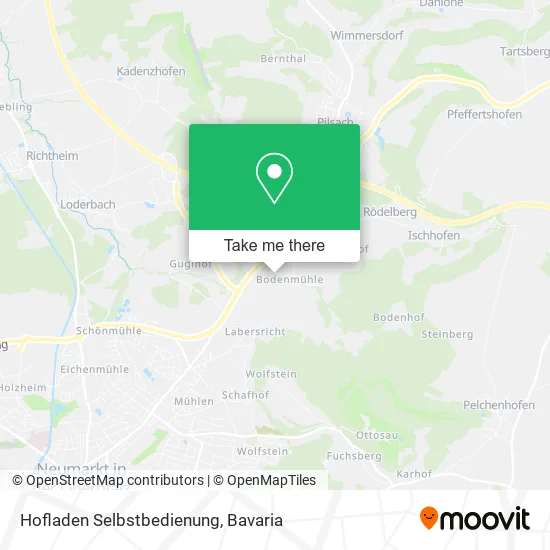 Карта Hofladen Selbstbedienung