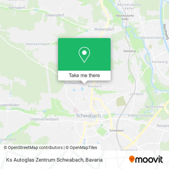 Карта Ks Autoglas Zentrum Schwabach