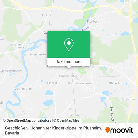 Карта Geschloßen - Johanniter-Kinderkrippe im Piusheim