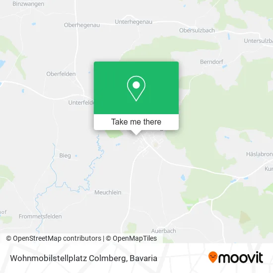 Карта Wohnmobilstellplatz Colmberg