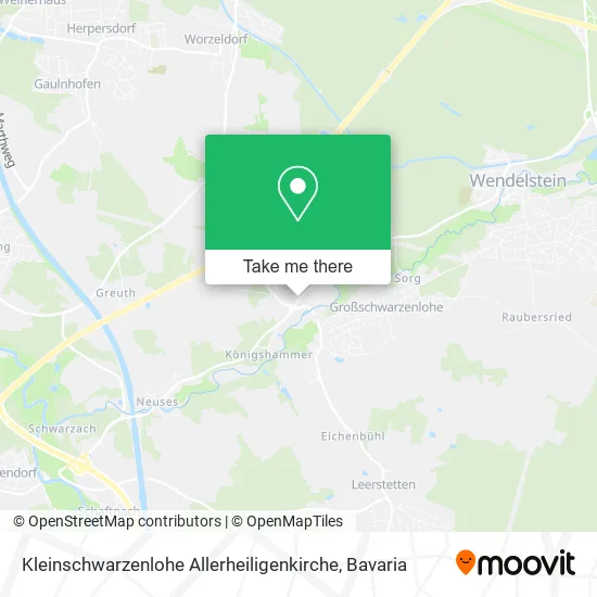 Карта Kleinschwarzenlohe Allerheiligenkirche