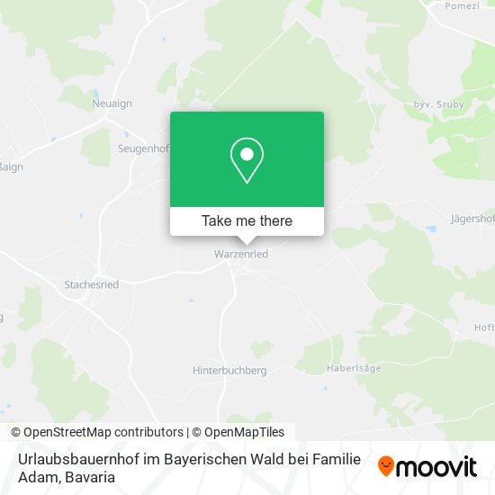 Urlaubsbauernhof im Bayerischen Wald bei Familie Adam map