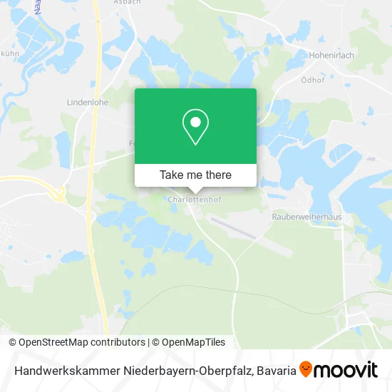 Карта Handwerkskammer Niederbayern-Oberpfalz