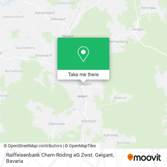 Карта Raiffeisenbank Cham-Roding eG Zwst. Geigant