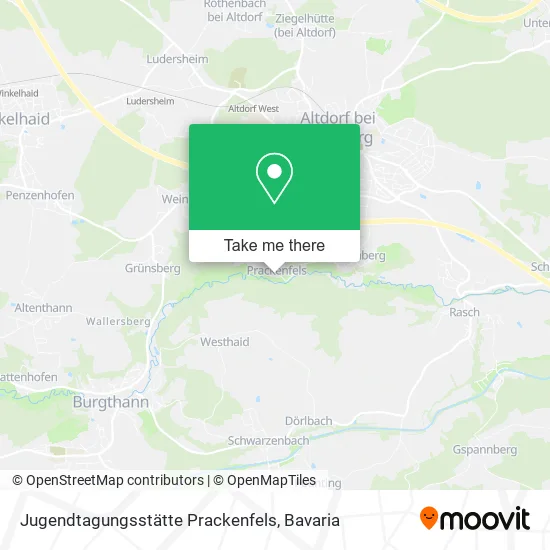 Jugendtagungsstätte Prackenfels map