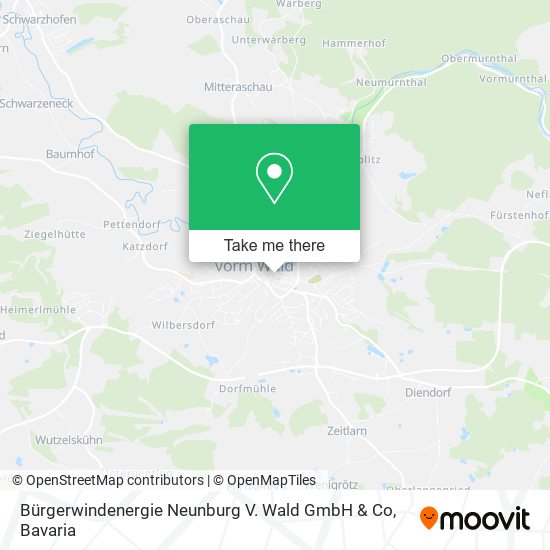 Bürgerwindenergie Neunburg V. Wald GmbH & Co map