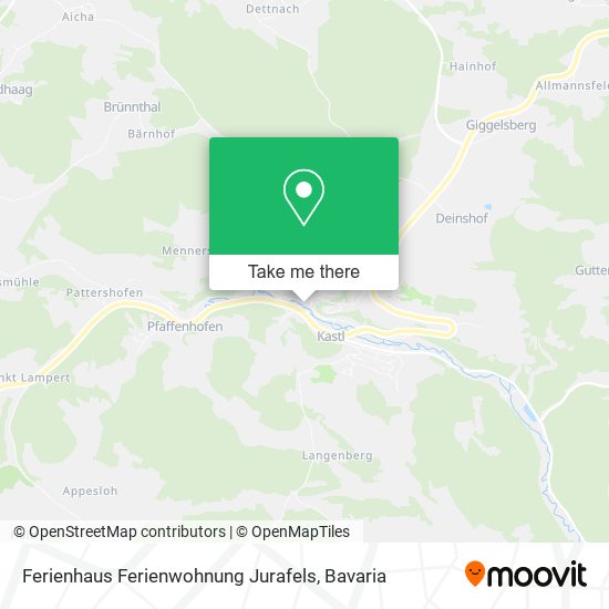 Ferienhaus Ferienwohnung Jurafels map