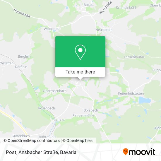 Post, Ansbacher Straße map