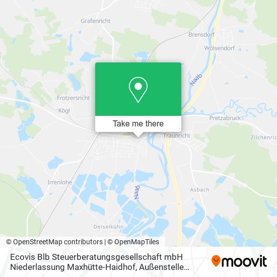 Ecovis Blb Steuerberatungsgesellschaft mbH Niederlassung Maxhütte-Haidhof, Außenstelle Schwarzenfel map