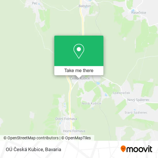 Карта OÚ Česká Kubice