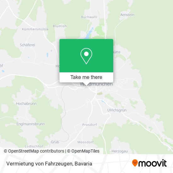 Vermietung von Fahrzeugen map