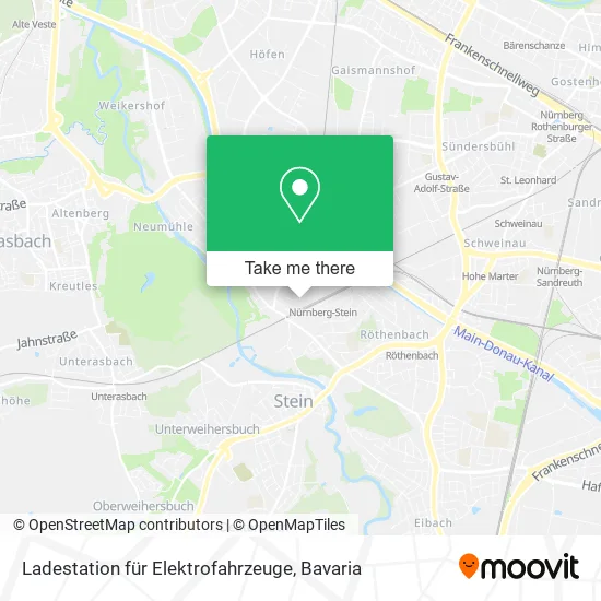 Карта Ladestation für Elektrofahrzeuge