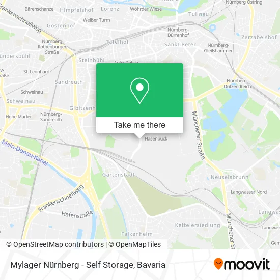 Карта Mylager Nürnberg - Self Storage