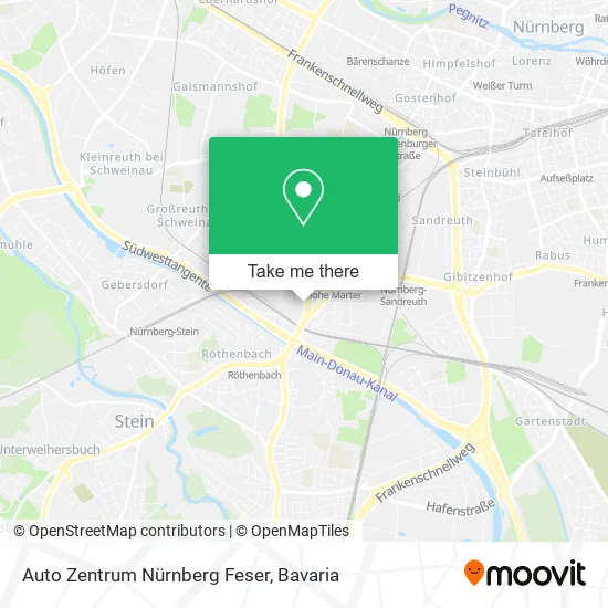 Карта Auto Zentrum Nürnberg Feser