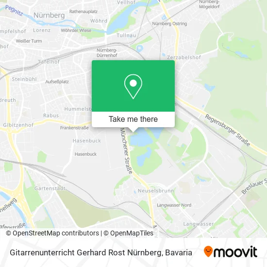 Карта Gitarrenunterricht Gerhard Rost Nürnberg