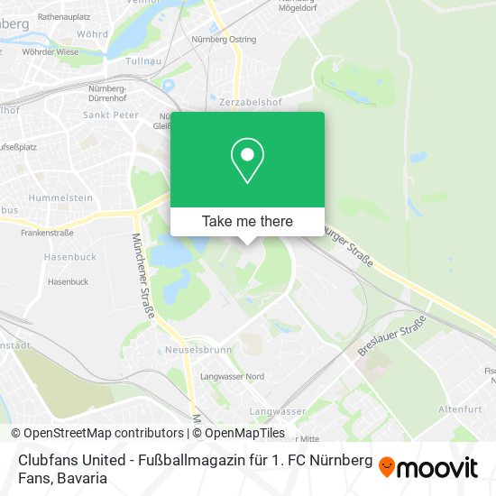 Clubfans United - Fußballmagazin für 1. FC Nürnberg Fans map