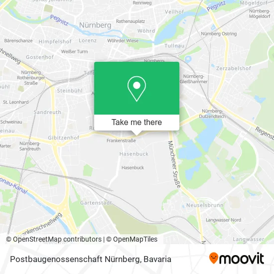 Карта Postbaugenossenschaft Nürnberg
