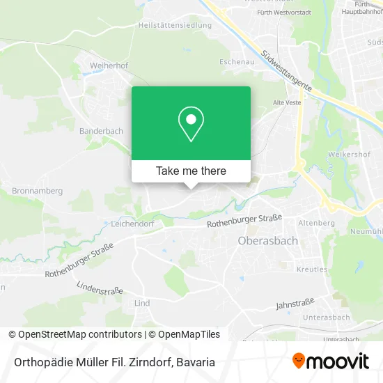 Карта Orthopädie Müller Fil. Zirndorf