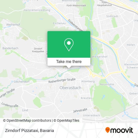 Zirndorf Pizzataxi map