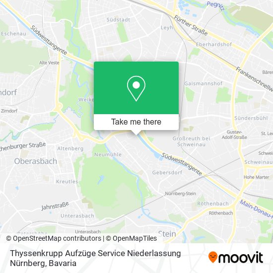 Thyssenkrupp Aufzüge Service Niederlassung Nürnberg map