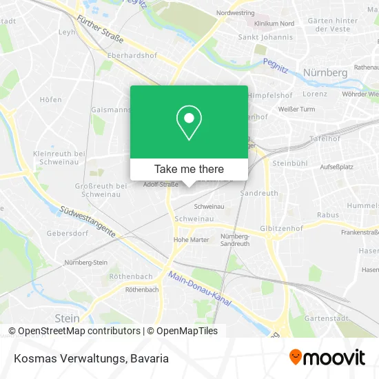 Kosmas Verwaltungs map