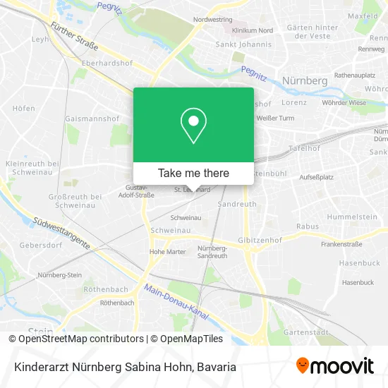 Карта Kinderarzt Nürnberg Sabina Hohn