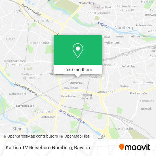 Карта Kartina TV Reisebüro Nürnberg