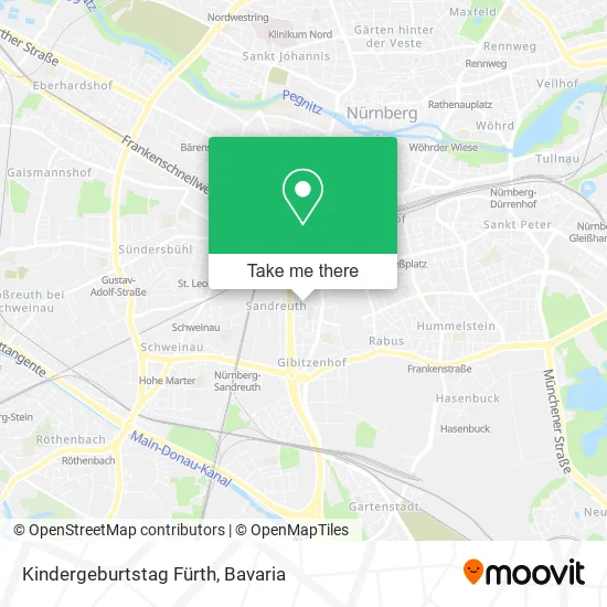 Карта Kindergeburtstag Fürth