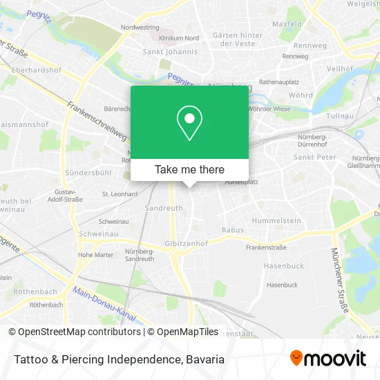 Карта Tattoo & Piercing Independence