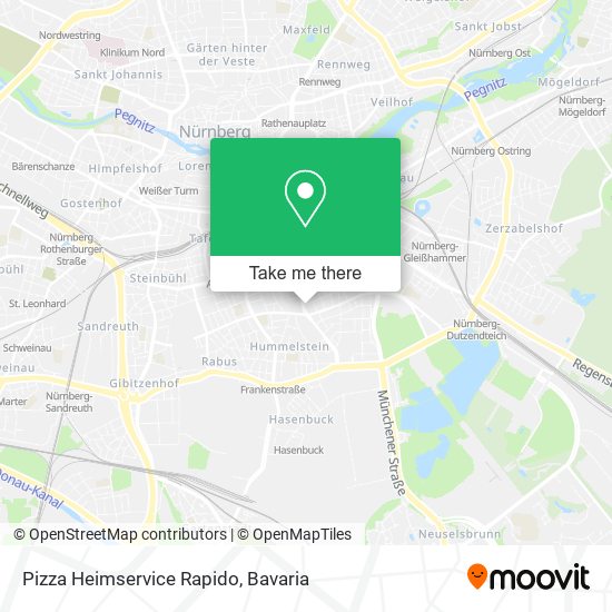 Pizza Heimservice Rapido map