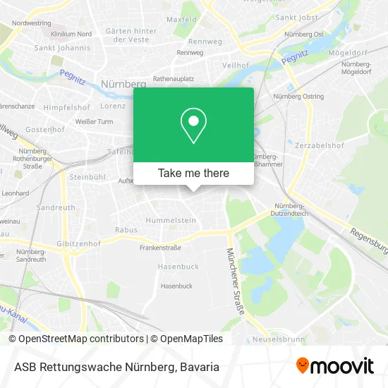Карта ASB Rettungswache Nürnberg
