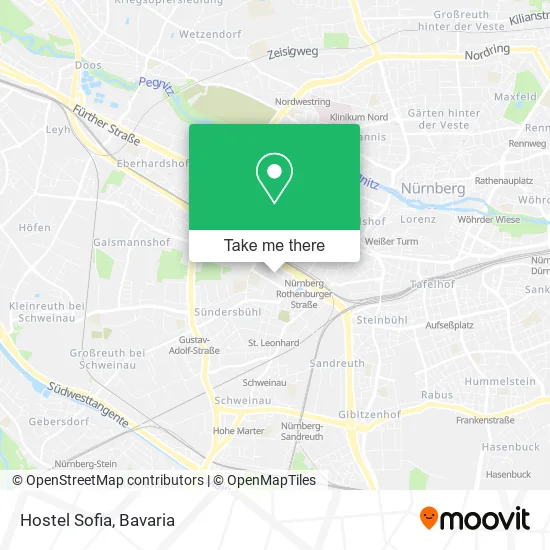 Карта Hostel Sofia
