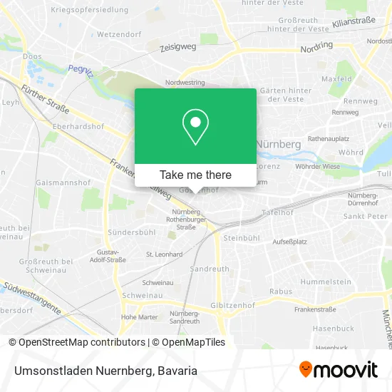 Карта Umsonstladen Nuernberg