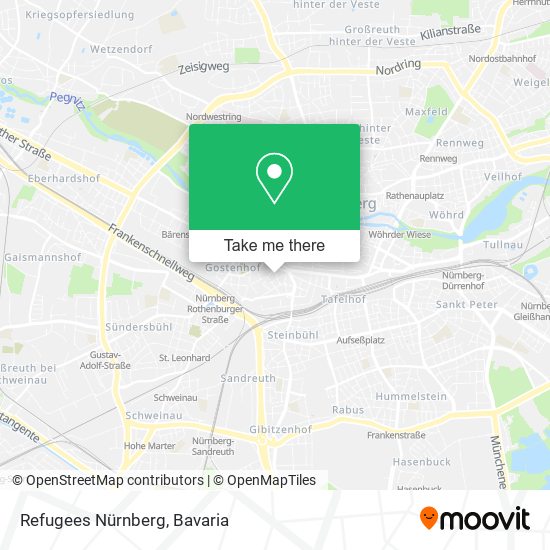 Refugees Nürnberg map